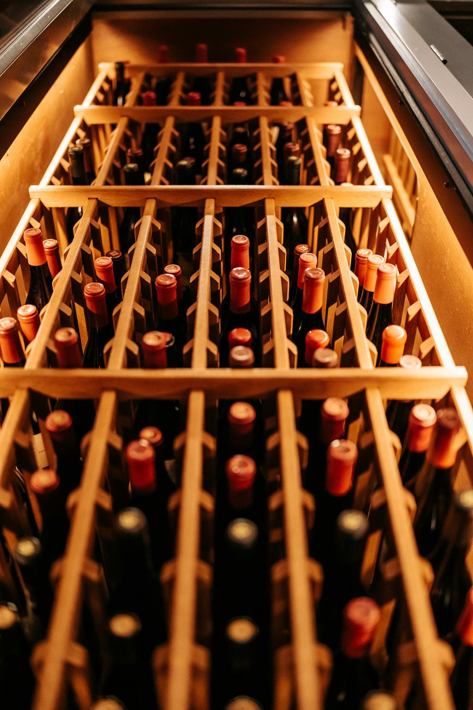 Wine cellar in Las Vegas Nevada engineered for desert heat in a custom Summerlin home
