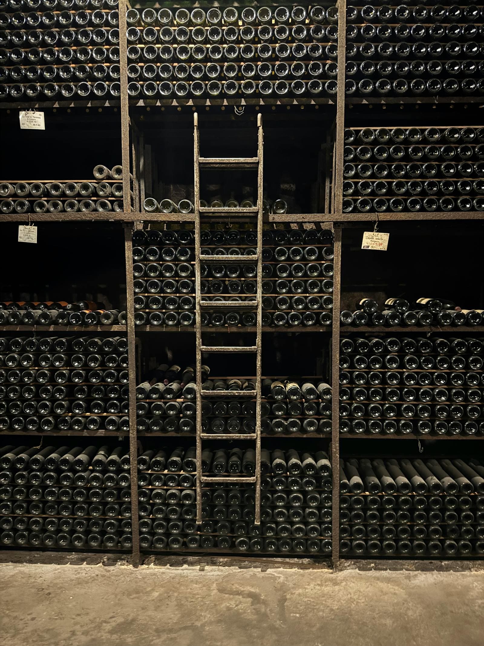Wine cellar in Nashville Tennessee built for a Belle Meade estate with custom millwork