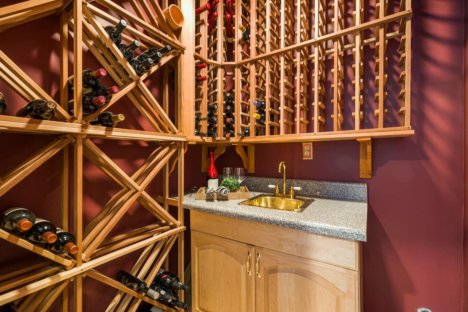 Wine cellar in Austin Texas built for a Hill Country estate with cooling for Texas heat