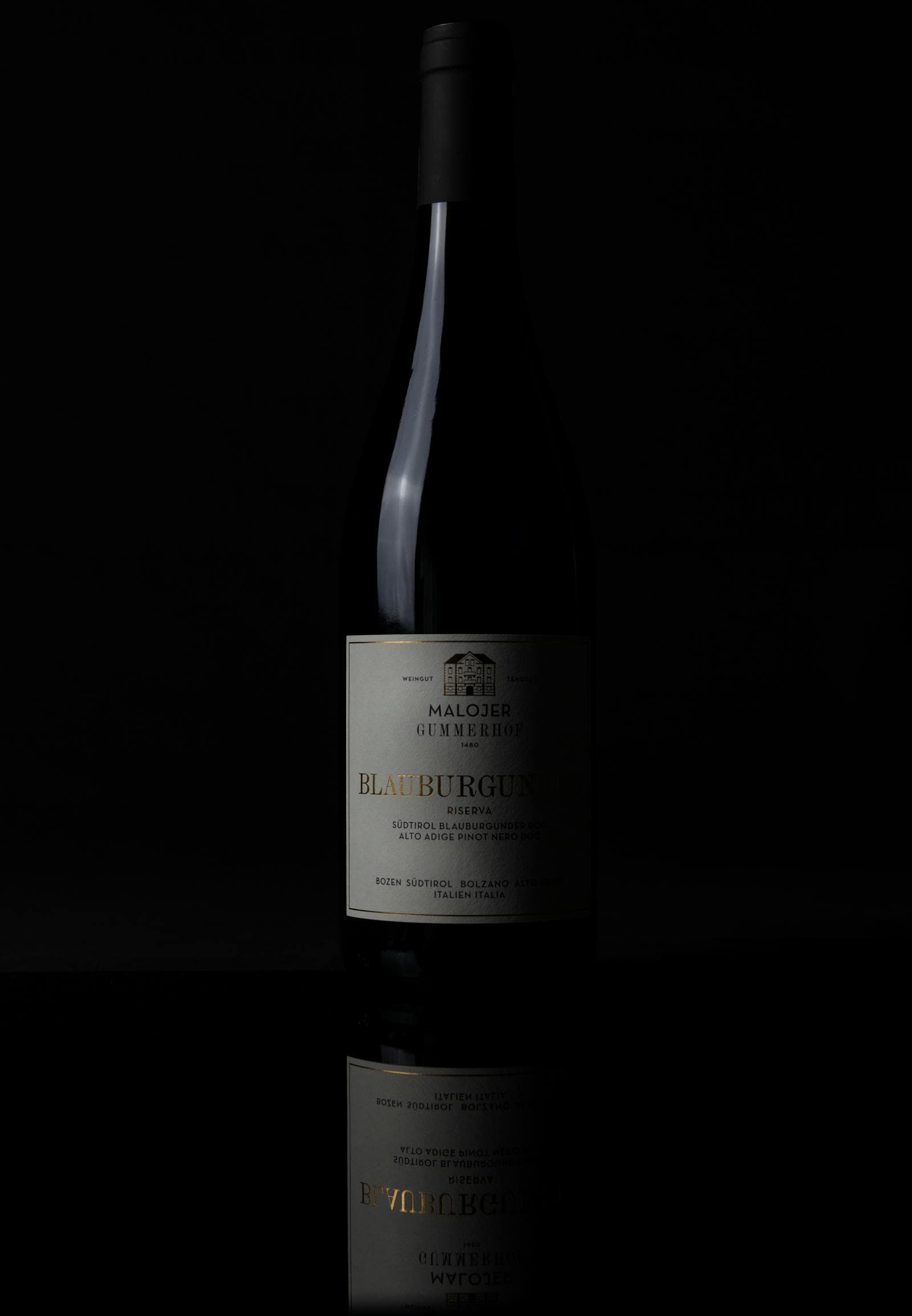 Wine bottle silhouette ready for cellar storage